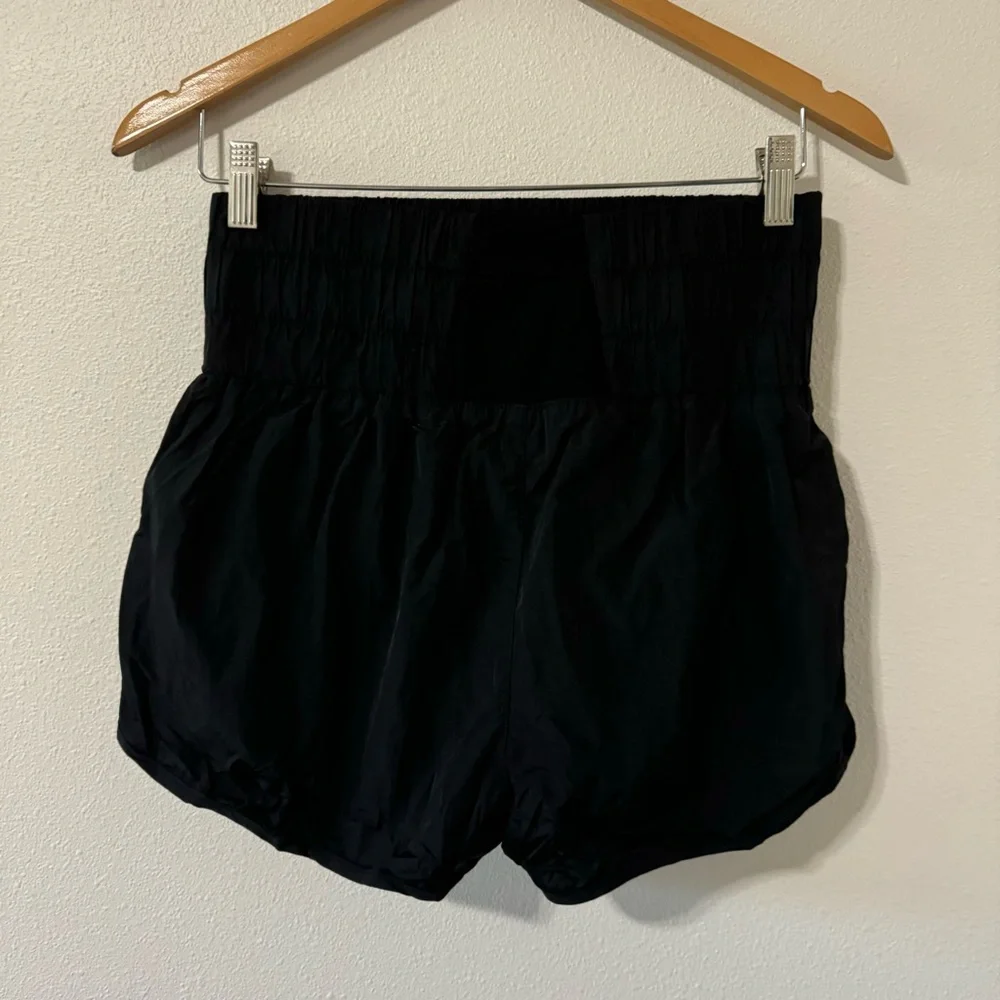 Free People FP Movement The Way Home Shorts Lined Black High Waist-Medium